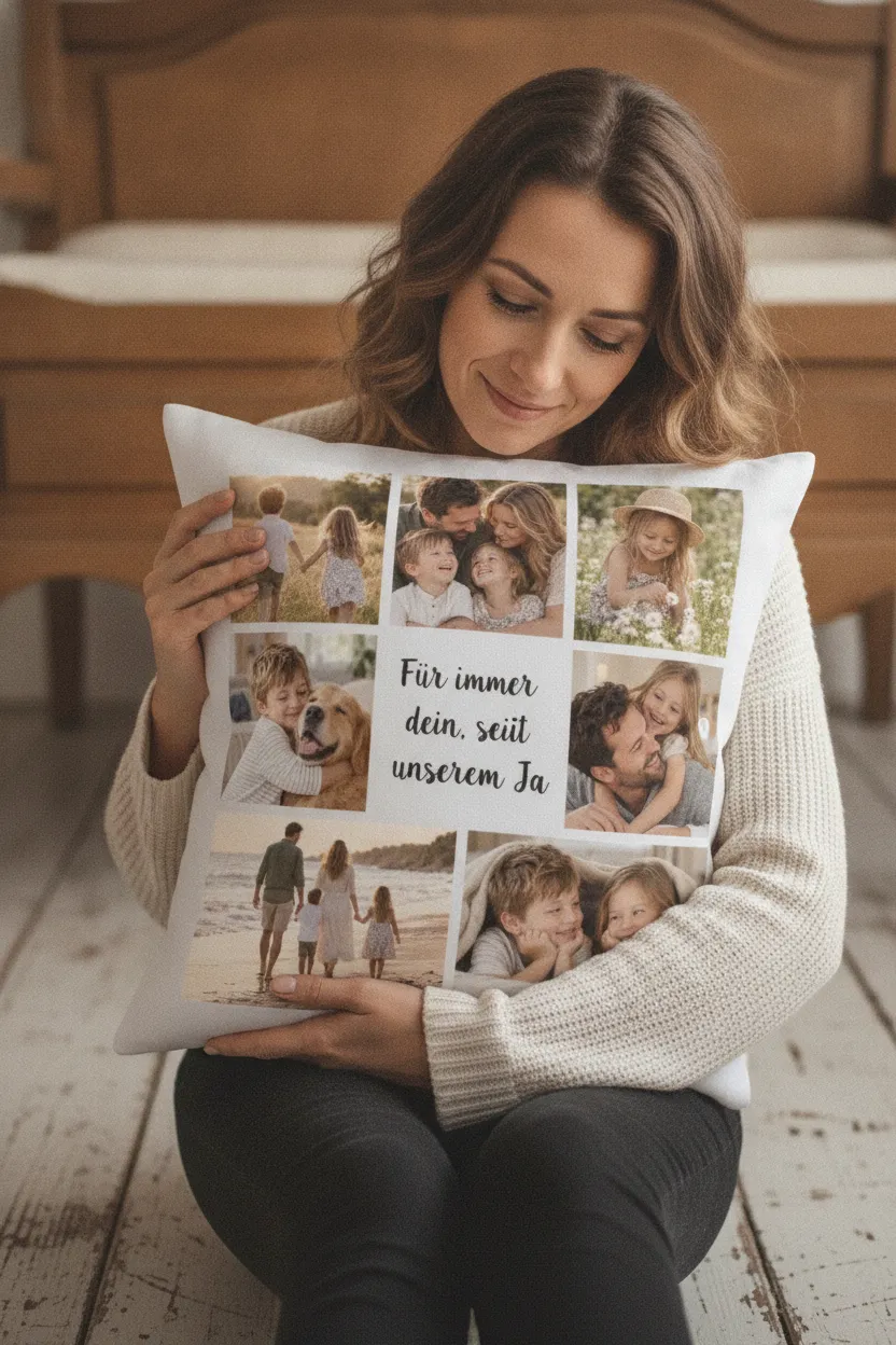 Fotokissen zum Jahrestag für die Partnerin